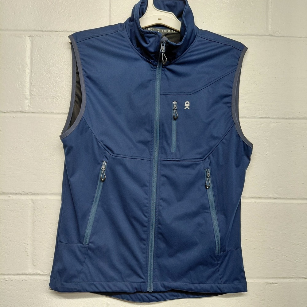 Little Donkey Andy Mens Full Zip Vest‎ Size SMALL Blue Gorpcore Hiking Outdoor